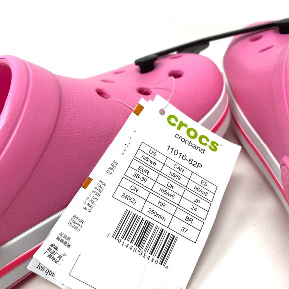 🌸Sale🌸 Crocs Crocband Clog Pink Lemonade Women’s Size 9 11016-62P - Picture 8 of 8